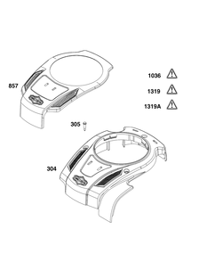 Part Location Diagram of 84001283 Briggs and Stratton Trim, Blower Housing Cover